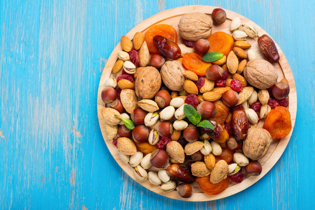 Assortment of dry fruits and nuts